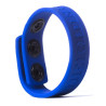 Rude Rider Cockring silicone 3 Snaps Bleu